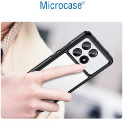 Microcase Poco X6 Pro / Xiaomi Redmi K70E Shield Serisi Darbeye Dayanıklı Yarı Esnek Plastik Tpu Kılıf - AL8100