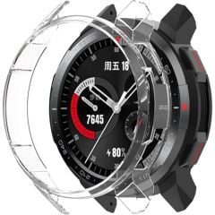 Microcase Honor Watch GS Pro Sert Rubber Çerçeve Koruma Kılıfı - Şeffaf