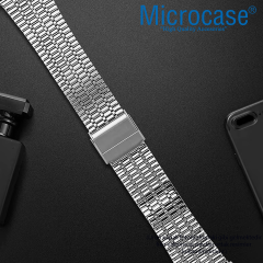 Microcase Huawei Watch Buds ile Uyumlu Paslanmaz Çelik Metal Kordon Kayış-KY6554