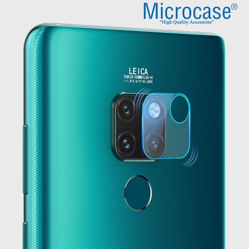 Microcase Huawei Mate 20 Kamera Camı Lens Koruyucu Tempered Glass