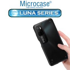 Microcase Xiaomi Poco M3 Pro Luna Serisi Köşe Korumalı Sert Rubber Kılıf - Siyah