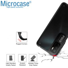 Microcase Xiaomi Poco M3 Pro Luna Serisi Köşe Korumalı Sert Rubber Kılıf - Siyah