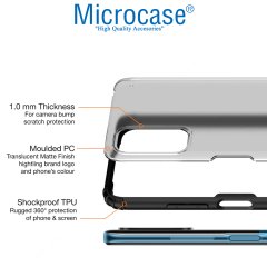 Microcase Xiaomi Poco M3 Pro Luna Serisi Köşe Korumalı Sert Rubber Kılıf - Siyah