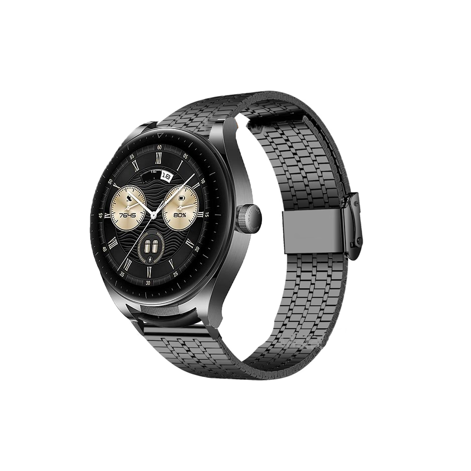 Microcase Huawei Watch Buds ile Uyumlu Paslanmaz Çelik Metal Kordon Kayış-KY6554