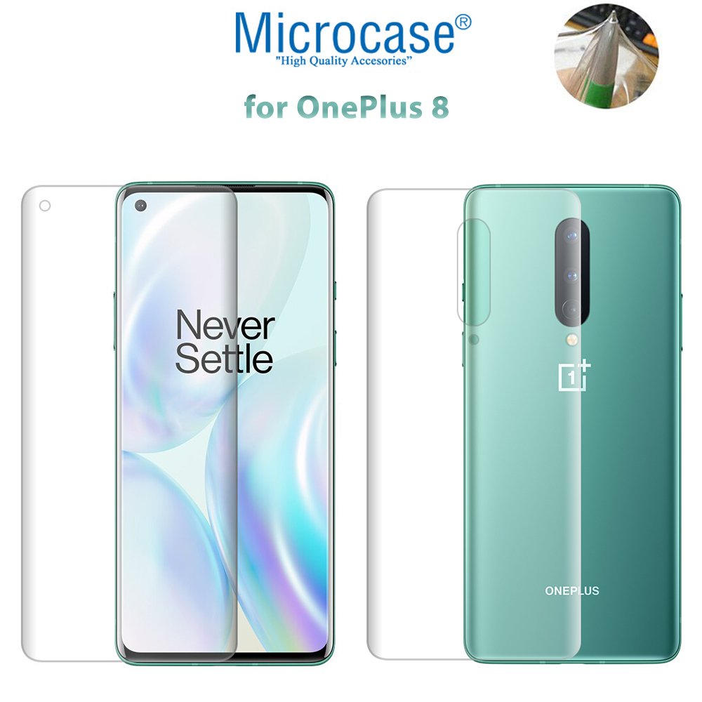 Microcase OnePlus 8 Full Ön Arka Kaplama TPU Soft Koruma Filmi