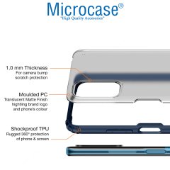 Microcase Xiaomi Poco M3 Pro Luna Serisi Köşe Korumalı Sert Rubber Kılıf - Mavi