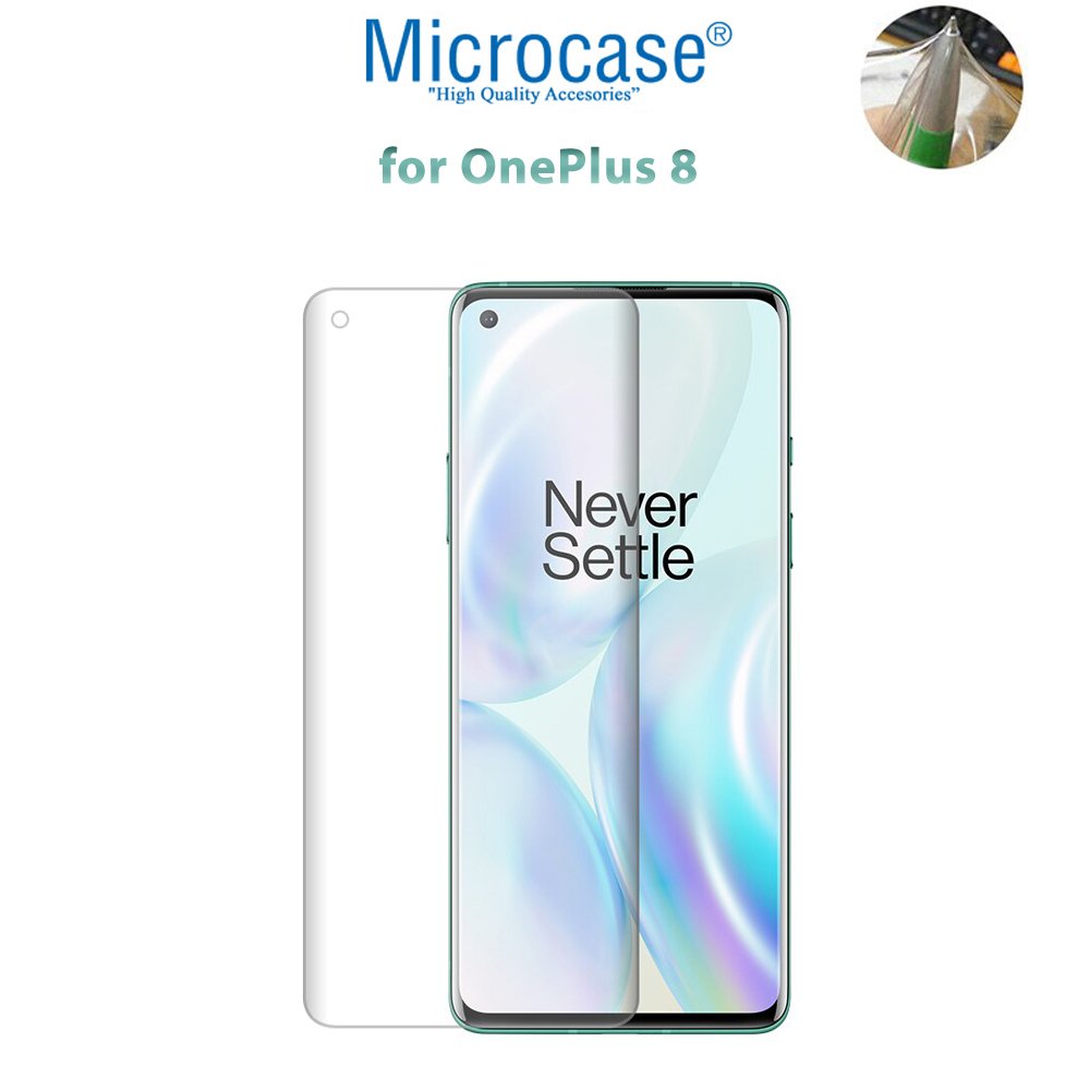 Microcase OnePlus 8 Full Ön Kaplama TPU Soft Koruma Filmi