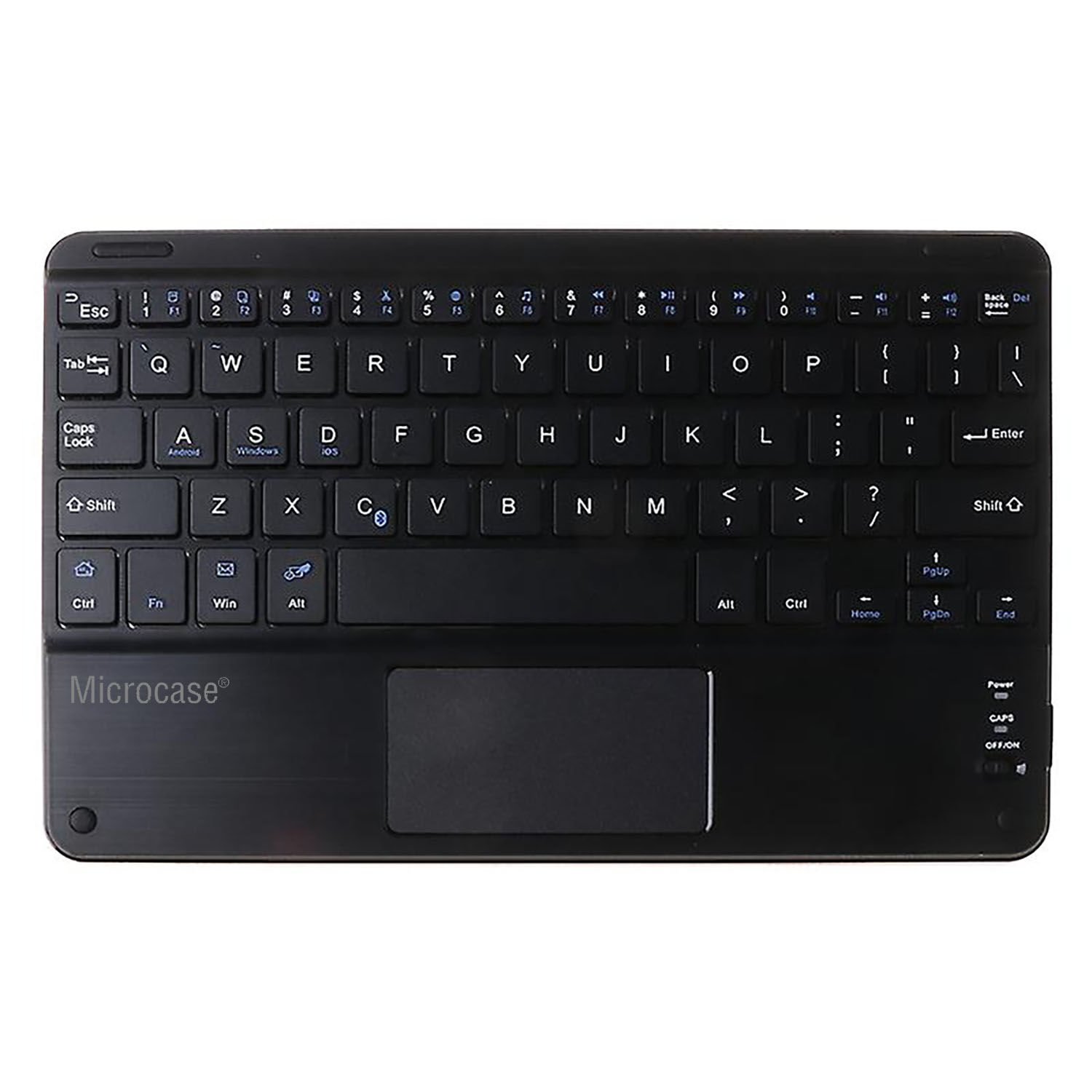Microcase Tablet ve Telefonlar için 9 inch 23 cm Şarjlı Touchpadli Türkçe Bluetooth Klavye - AL3702