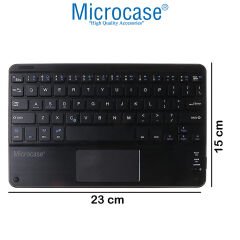 Microcase Tablet ve Telefonlar için 9 inch 23 cm Şarjlı Touchpadli Türkçe Bluetooth Klavye - AL3702