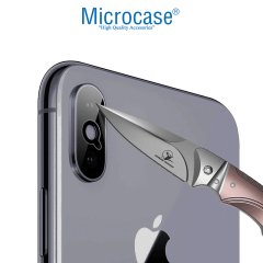 Microcase iPhone XS Kamera Camı Lens Koruyucu Tempered Glass