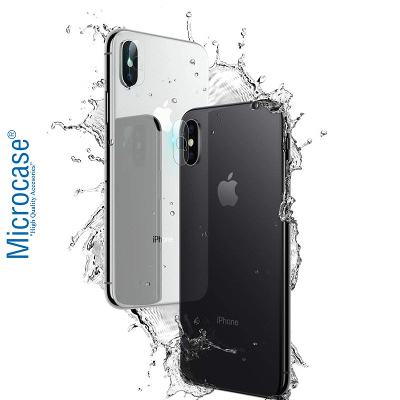 Microcase iPhone XS Kamera Camı Lens Koruyucu Tempered Glass