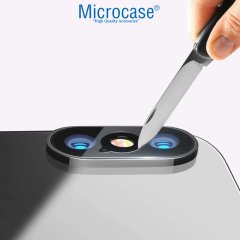 Microcase iPhone XS Kamera Camı Lens Koruyucu Tempered Glass