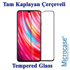 Microcase Xiaomi Redmi Note 8 Tam Kaplayan Çerçeveli Tempered Ekran Koruyucu - SİYAH