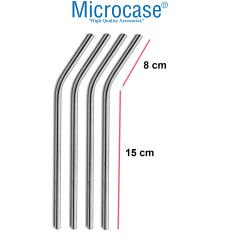 Microcase 5in1 Metal Pipet Seti Paslanmaz Çelik Pipet Çubuk - AL3606