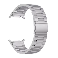 Microcase Samsung Galaxy Watch 7 Ultra 47mm ile Uyumlu Paslanmaz Çelik Tokalı Metal Kordon Kayış-KY6555
