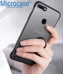 Microcase Oppo A5S - Oppo AX7 Frameless Serisi Sert Rubber Kılıf - Siyah