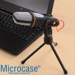 Microcase Bilgisayar için 3.5 mm Tripodlu Condenser Stüdyo Mikrofonu - AL666