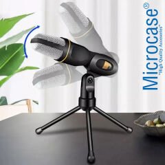 Microcase Bilgisayar için 3.5 mm Tripodlu Condenser Stüdyo Mikrofonu - AL666