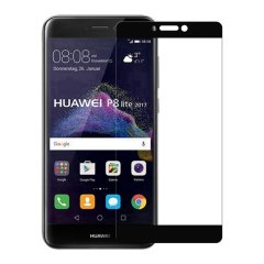 Huawei P9 Lite 2017 Renkli Çerçeveli Tempered Cam Koruma