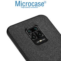 Microcase Xiaomi Redmi Note 9 Fabrik Serisi Kumaş ve Deri Desen Kılıf (SEÇENEKLİ)