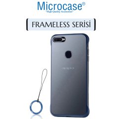 Microcase Oppo A5S - Oppo AX7 Frameless Serisi Sert Rubber Kılıf - Mavi