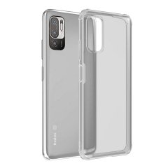 Microcase Xiaomi Redmi Note 10 5G Luna Serisi Köşe Korumalı Sert Rubber Kılıf - Şeffaf