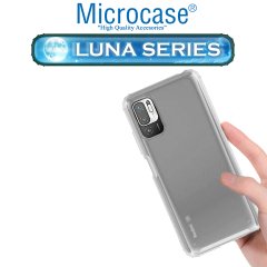 Microcase Xiaomi Redmi Note 10 5G Luna Serisi Köşe Korumalı Sert Rubber Kılıf - Şeffaf
