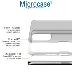 Microcase Xiaomi Redmi Note 10 5G Luna Serisi Köşe Korumalı Sert Rubber Kılıf - Şeffaf