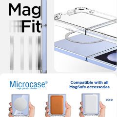 Microcase Samsung Galaxy Z Flip5 Magsafe Manyetik Darbeye Dayanıklı Yarı Esnek Plastik Kılıf - AL8113