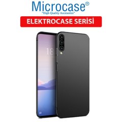 Microcase Meizu 16Xs Elektrocase Serisi Silikon Kılıf Siyah + Tempered Glass Cam Koruma (SEÇENEKLİ)