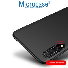 Microcase Meizu 16Xs Elektrocase Serisi Silikon Kılıf Siyah + Tempered Glass Cam Koruma (SEÇENEKLİ)