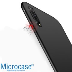 Microcase Meizu 16Xs Elektrocase Serisi Silikon Kılıf Siyah + Tempered Glass Cam Koruma (SEÇENEKLİ)