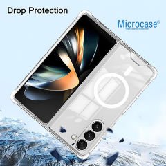 Microcase Samsung Galaxy Z Fold5 Magsafe Manyetik Darbeye Dayanıklı Yarı Esnek Plastik TPU Kılıf - AL8113