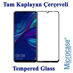 Huawei Honor 20 Lite Tam Kaplayan Çerçeveli Tempered Cam - Siyah