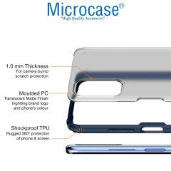 Microcase Xiaomi Redmi Note 10T 5G Luna Serisi Köşe Korumalı Sert Rubber Kılıf - Mavi