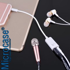 Microcase 3.5 mm Çift Çıkış Kulaklık ve Mikrofon Kablosu - AL2310