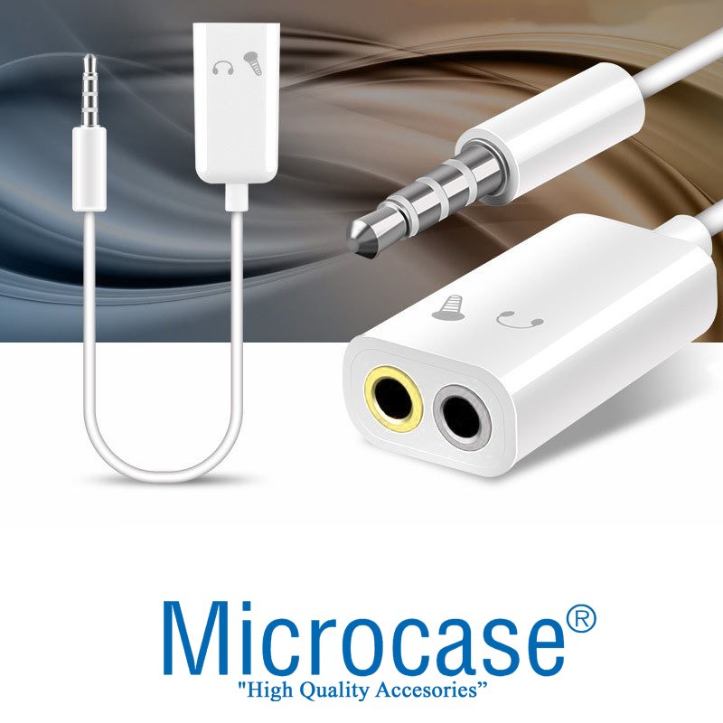 Microcase 3.5 mm Çift Çıkış Kulaklık ve Mikrofon Kablosu - AL2310