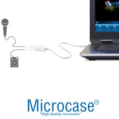 Microcase 3.5 mm Çift Çıkış Kulaklık ve Mikrofon Kablosu - AL2310
