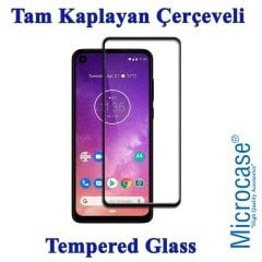 Motorola Moto One Vision Tam Kaplayan Çerçeveli Cam Siyah