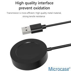 Microcase Xiaomi Watch S1 İçin USB Manyetik Şarj Cihazı Siyah - AL3003
