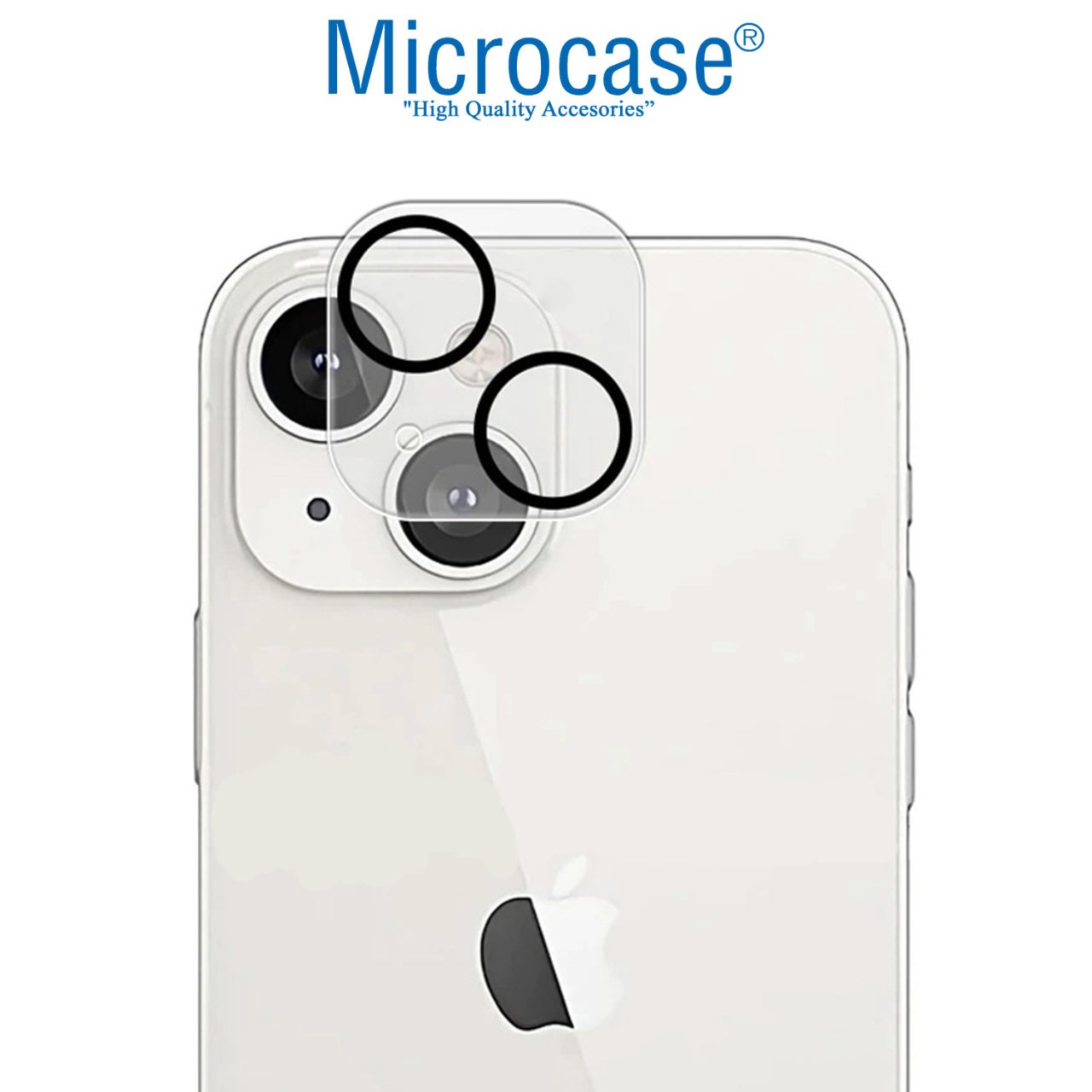 Microcase iPhone 14 / 14 Plus 3D Kamera Camı Lens Koruyucu Glass Şeffaf Night DELUX version