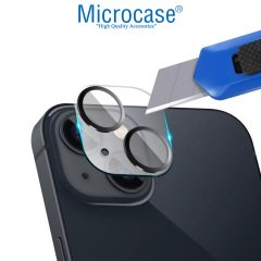 Microcase iPhone 14 / 14 Plus 3D Kamera Camı Lens Koruyucu Glass Şeffaf Night DELUX version