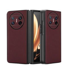 Microcase Huawei Mate X5 için Deri Desenli Plastik Koruma Kılıf - AL3156