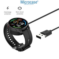 Microcase Xiaomi Watch S1 Active İçin USB Manyetik Şarj Cihazı Siyah - AL3004