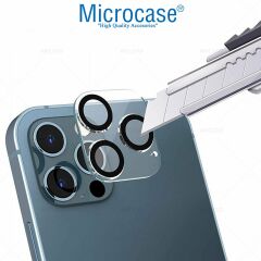 Microcase iPhone 14 Pro / 14 Pro Max 3D Kamera Camı Lens Koruyucu Glass Şeffaf Night DELUX version