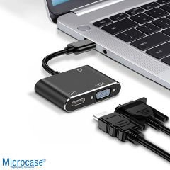 Microcase USB 3.0 HDMI-VGA-AUX Görüntü Aktarıcı Adaptör Çevirici AL4331