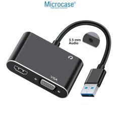 Microcase USB 3.0 HDMI-VGA-AUX Görüntü Aktarıcı Adaptör Çevirici AL4331