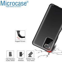 Microcase Xiaomi Poco X3 GT Luna Serisi Köşe Korumalı Sert Rubber Kılıf - Siyah