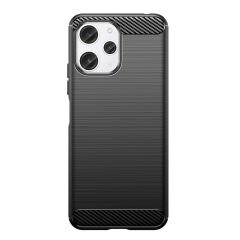 Microcase Xiaomi Redmi Note 12R 6.79 inch Brushed Carbon Fiber Silikon Kılıf - Siyah AL3332