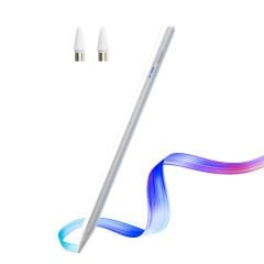 Microcase Universal Telefon Tablet iPad Beyaz Yumuşak Uçlu Stylus Pen Dokunmatik Kalem - AL4332 Beyaz